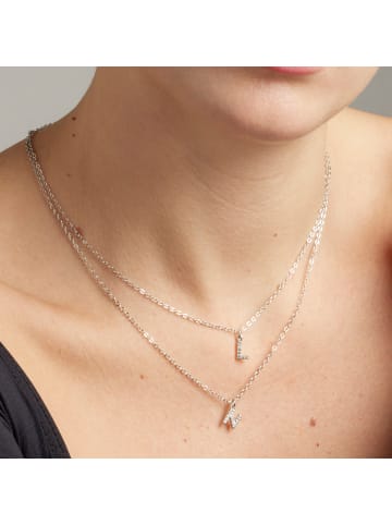 Luxenter silver-plated alphabet necklace