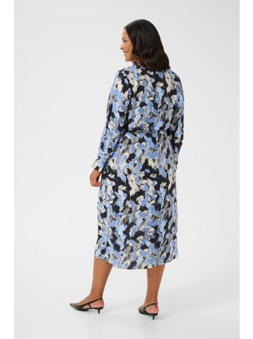KAFFE curve Kleid KCjuna Loose fit in Black/Blue Graphic Strokes