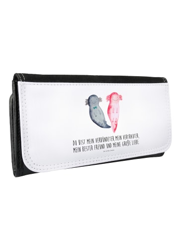 Mr. & Mrs. Panda Damen Brieftasche Axolotl Freundin mit Spruch in Weiß