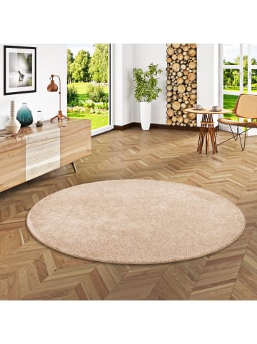 Snapstyle Hochflor-Teppich Mona Rund in beige