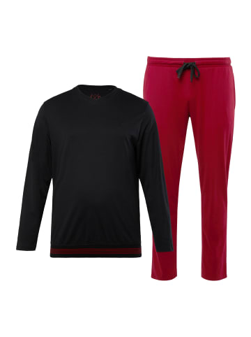 JP1880 Langer Schlafanzug in purpurrot