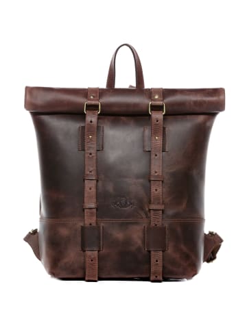 SID & VAIN Leder-Rucksack Leder Backpack Herren CHAZ in braun