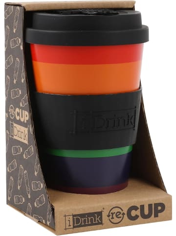 i-Drink RPET-Kaffeebecher mit Silikonverschluss 435 ml Becher Love is Love