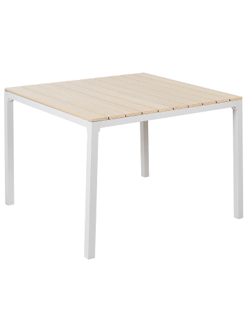 Beliani Esstisch PRATO in Beige/Weiß - (W) 95 x (H) 74 x (L) 95 cm