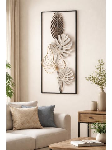 kobolo Metallbild MONSTERA in Gold