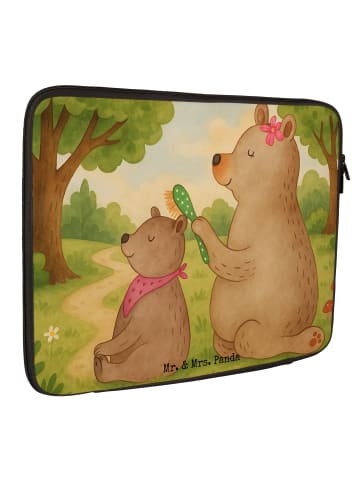 Mr. & Mrs. Panda Laptop Tasche Bär Kind Design ohne Spruch in Weiß