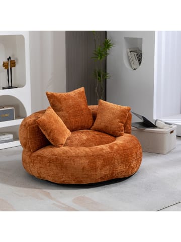 ABRIHOME Lazy Sofa Sitzsack mit drei Kissen - Chenille in Orange