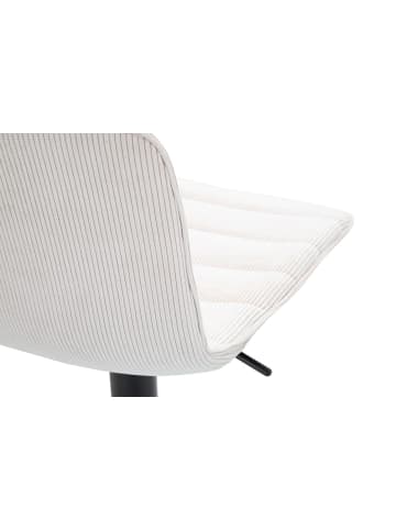 Mauro Ferretti Set aus 2 weißen Barhockern mit Stoffbezug, 43 x 49,5 x 85,5 cm
