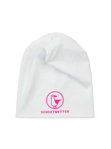 SCHIETWETTER Kinder Mütze "Schietwetter", Leichte Beanie in white/pink