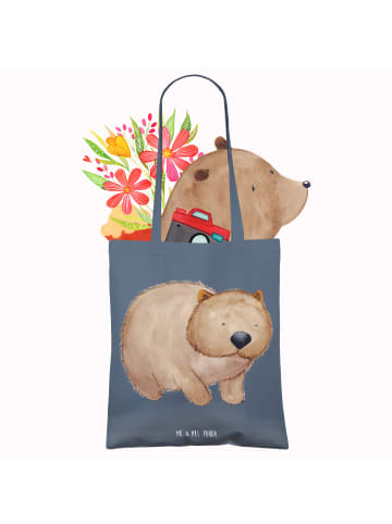 Mr. & Mrs. Panda Tote Bag Wombat ohne Spruch in Indigo Blue