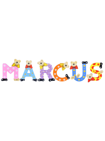 Playshoes Deko-Buchstaben "MARCUS" in bunt