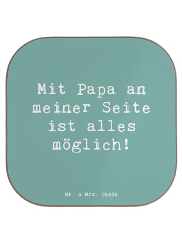 Mr. & Mrs. Panda Untersetzer Spruch Papa Möglichmacher mit Spruch in Meeresbrise