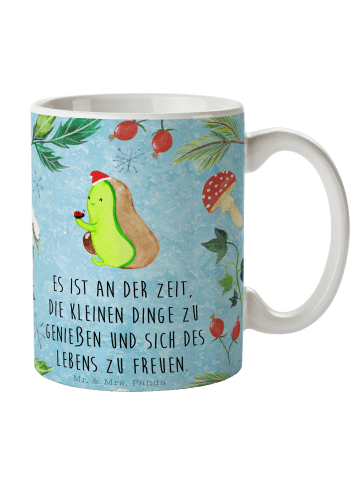 Mr. & Mrs. Panda Tasse null null mit Spruch in Eisblau