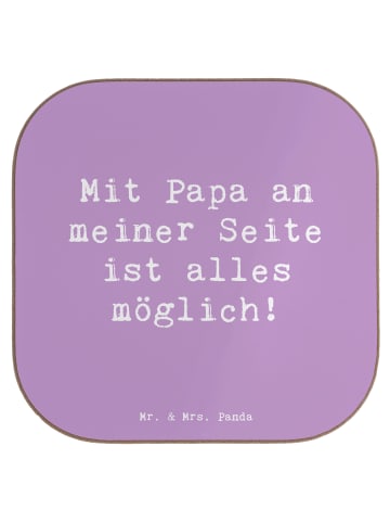 Mr. & Mrs. Panda Untersetzer für Gläser Spruch Papa Möglichmache... in Lavendeltraum