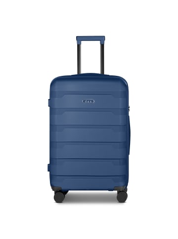 D&N South Dakota 4 Rollen Trolley M 66 cm mit Dehnfalte in navy blue