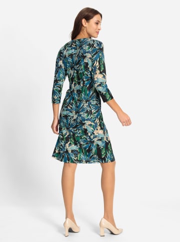 WITT WEIDEN Jerseykleid in schwarz-aquamarin-bedruckt