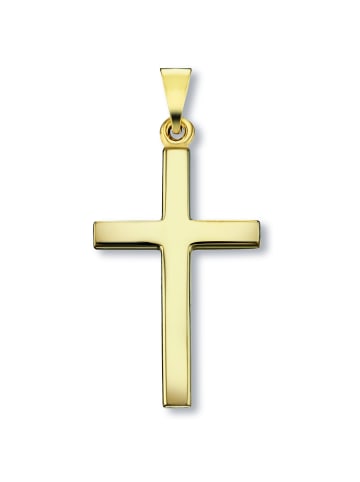 ONE ELEMENT  Kreuz Anhänger aus 333 Gelbgold in gold