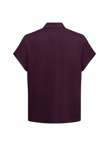 armedangels Kurzarmbluse Larisaana in aubergine - 0002