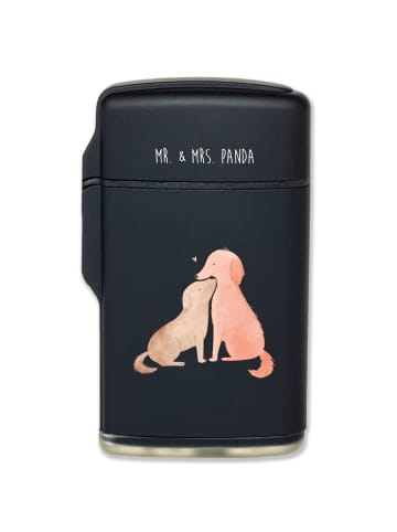 Mr. & Mrs. Panda Feuerzeug Hunde Liebe ohne Spruch in Schwarz