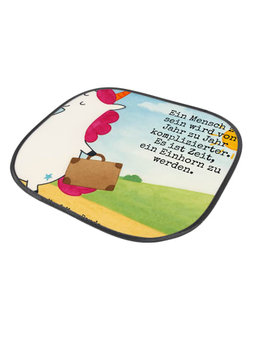 Mr. & Mrs. Panda Sonnenschutz Auto Einhorn Koffer Design mit Spruch in Weiß