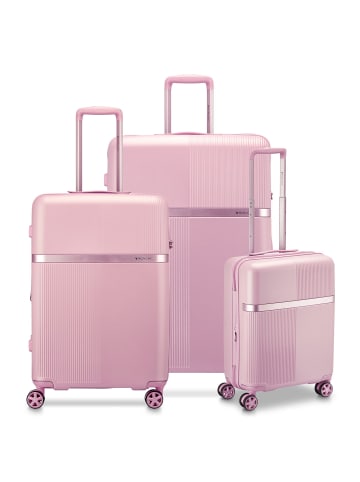 Roncato Airglam 4 Rollen Kofferset 3-teilig mit Dehnfalte in rosa cipria
