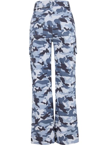 DEF DEF DEF Straight Fit Jeans in blue camo