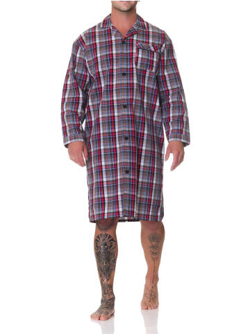 NORMANN Langarm Nachthemd gewebt - 88874 in rot