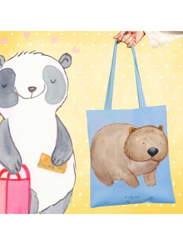 Mr. & Mrs. Panda Tragetasche Wombat ohne Spruch in Sky Blue