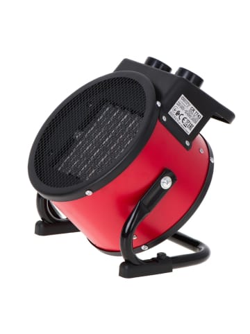 camry Camry CR 7743 Heizlüfter 2400 W mit 2 Heizstufen - Schwarz/Rot in Schwarz/Rot