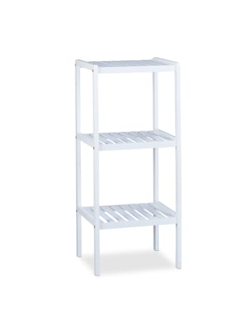 relaxdays Badregal in Weiß - (B)34,5 x (H)80 x (T)33 cm