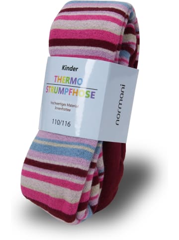 normani Baby Thermostrumpfhose -Ringelmuster in Burgund