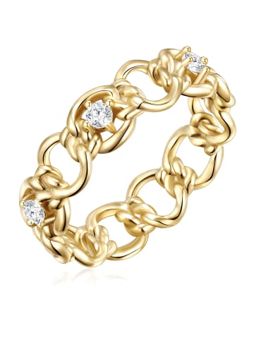 Glanzstücke München Ring aus Sterling Silber mit Zirkonia in gelbgold