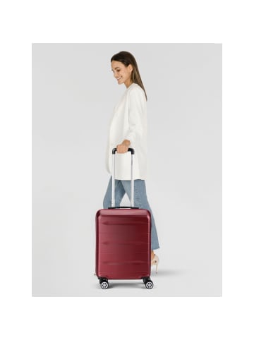 benzi 5583 4 Rollen Kabinentrolley 55 cm granatrot