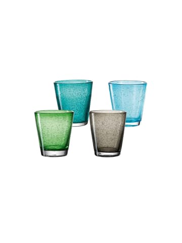 LEONARDO 4er Set Trinkgläser Burano 230 ml in bunt