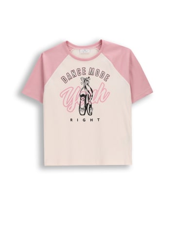 Coccodrillo Baumwoll-T-Shirt mit kurzen Ärmeln in ecru