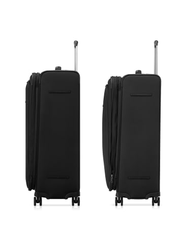 Roncato City 3.0 4 Rollen Trolley L 77 cm mit Dehnfalte in schwarz