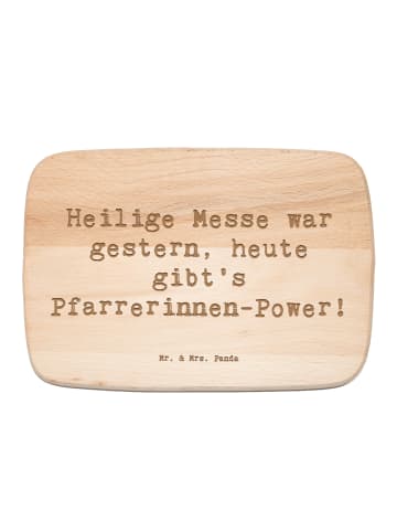Mr. & Mrs. Panda Holzbrett Spruch Pfarrerinnen Power mit Spruch in Transparent