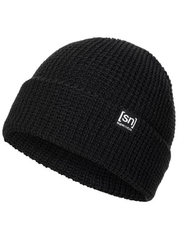 super.natural Merino Mütze CITY BEANIE in schwarz
