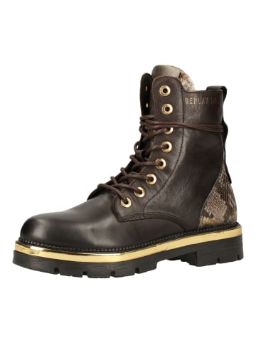 Replay Stiefelette in Braun/Gold