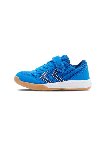 Hummel Klettverschluss Hallenschuh Multiplay Flex Innenbereich Kinder in BLUE/WHITE