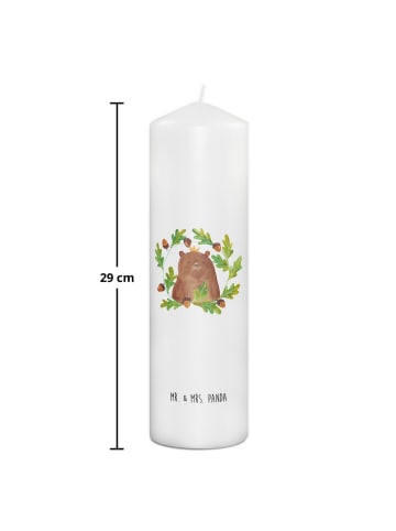 Mr. & Mrs. Panda Kerze Bär König ohne Spruch in Weiß