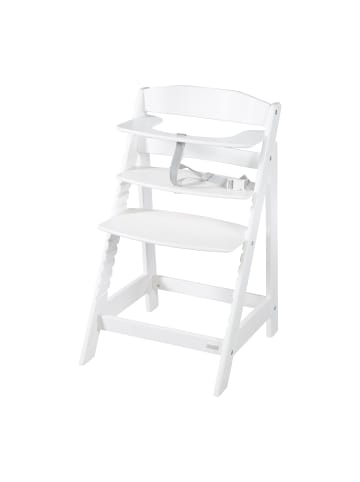 roba Treppenhochstuhl 'Sit Up Flex' - Hochstuhl mitwachsend aus Holz - Weiß