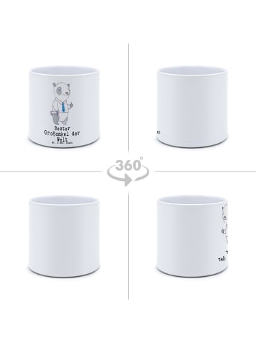 Mr. & Mrs. Panda Pflanzkübel Panda Bester Großonkel der Welt mit... in Weiß