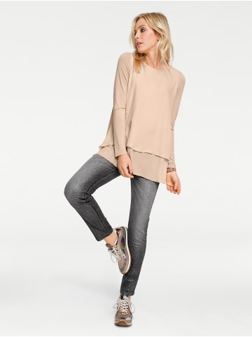 Heine Rundhals-Shirt in puder