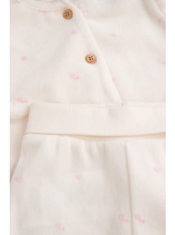 Coccodrillo Baby-Velours-Set in beige