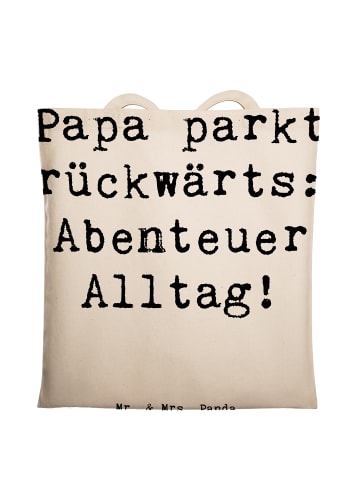 Mr. & Mrs. Panda Tragetasche Vater Abenteuer mit Spruch in Creme