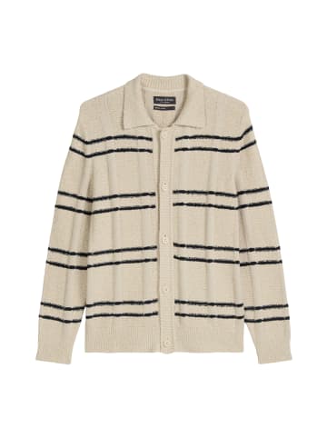 Marc O'Polo Strickjacke mit Kragen regular in Medium Beige