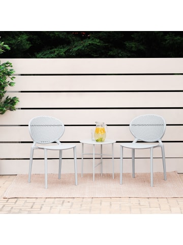 Homestyle4u Küchenstuhl 4er Set in Grau