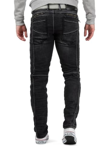 Cipo & Baxx Herren Straight Fit Jeans Stonewashed in Black