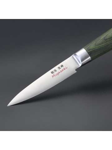 Takahiro Miyazaki MiyazakiKodawari 3 tlg. Santoku-set mit Magnetmesserhalter & Wasserschleifstein